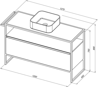 Тумба под раковину Allen Brau Priority 120 1.31004.AM антрацит матовый