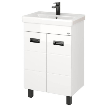 Тумба Onika Балтика-Квадро Black 60 напольная, белая (ум.Тигода 60)