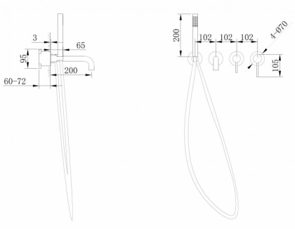 Смеситель для ванны Abber Wasser Kreis AF8130G золото матовое