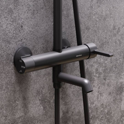 936740300 Scandinavian Pure душевая система с ванно душевым смесителем, чёрный