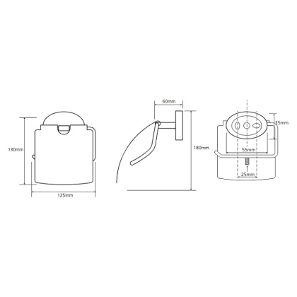 Держатель туалетной бумаги с крышкой 118412011
