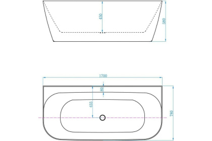 Акриловая ванна Allen Brau Priority 170x78 2.31003.20/BGM белый глянец /сине-серый, шт Акриловая ванна Allen Brau Priority 170x78 2.31003.20/BGM белый глянец /сине-серый, шт