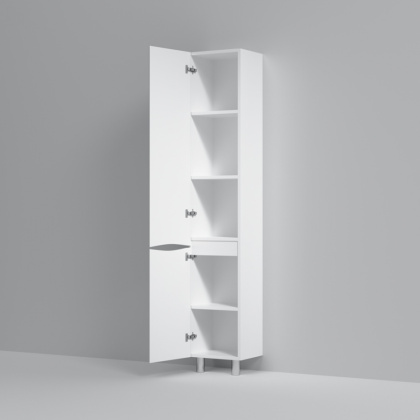 M80CSL0356WG Like, шкаф-колонна, напольный, левый, 35 см, двери, Белый, глянец, шт