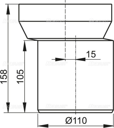 Патрубок для унитаза эксцентрическая 158 мм