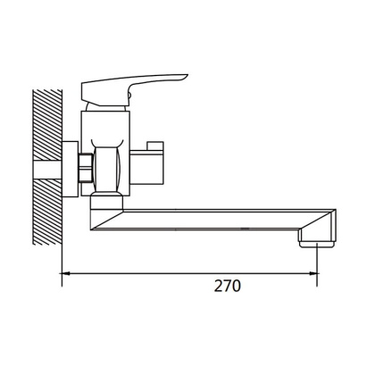 Смеситель для ванны Shevanik S85 S8502 Смеситель для ванны Shevanik S85 S8502