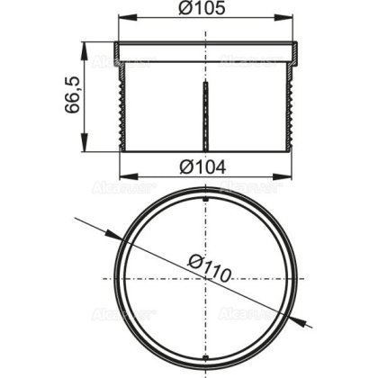 Насадка горловины трапа DN105 Насадка горловины трапа DN105