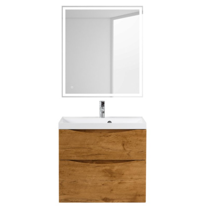Тумба с раковиной подвесная BelBagno MARINO-H60 70 Rovere Nature, раковина белая Тумба с раковиной подвесная BelBagno MARINO-H60 70 Rovere Nature, раковина белая