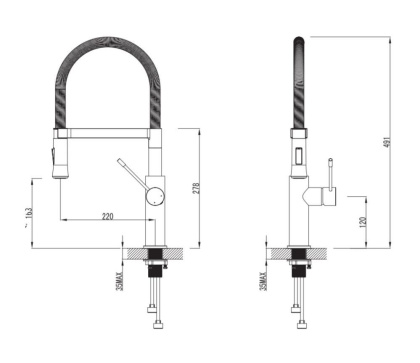 Смеситель для мойки OMNIRES X3CR (хром) Смеситель для мойки OMNIRES X3CR (хром)