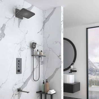 Душевой комплект VSFW-433TI4RGM встраиваемый, термостат, трехрежимный, вороненая сталь