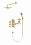 Душевая система Timo Tetra-Thermo SX-0179/17SM скрытого монтажа с термостатом, золото матовое