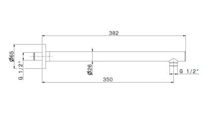 Круглая настенная насадка для душа OLE, хром Круглая настенная насадка для душа OLE, хром