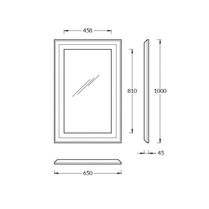 Зеркало PLAZA Classic 65, орех PL.C.mi.65\NUT