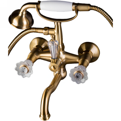 Смеситель для ванны (душевой комплект) Camelia бронза_Комплект