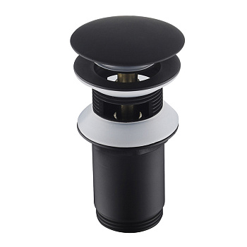 Донный клапан Timo 8011/03 черный с переливом