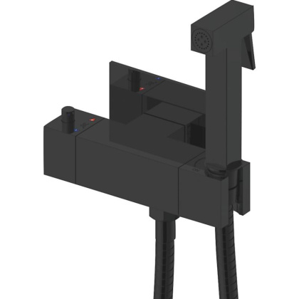 Гигиенический душ с термостатом Rose R965H, черный