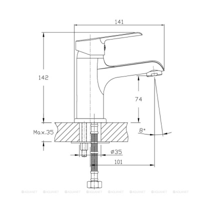 Смеситель для раковины Orange Prim M42-021cr Смеситель для раковины Orange Prim M42-021cr