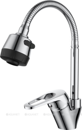 OneLife P11-004cr полимерный смеситель для кухни с гибким изливом, хром OneLife P11-004cr полимерный смеситель для кухни с гибким изливом, хром