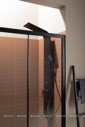 Душевая дверь Aquanet Pleasure AE60-N-160H200U-BT 160, прозрачное стекло