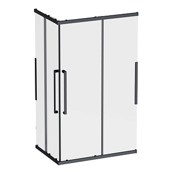 W84G-403-12080-BТ Душевое ограждение Func Square Slide 120х80, Черный, прозрачное