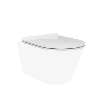 Сиденье PLAZA Modern для подвесного унитаза, белое глянцевое