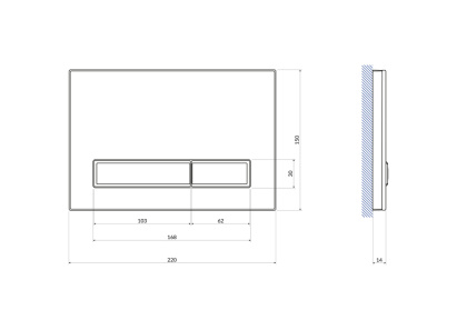 Кнопка BLICK стекло белый