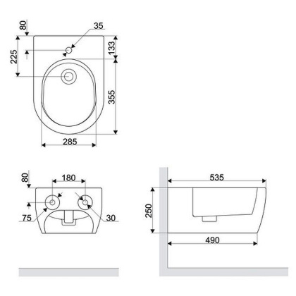 Подвесное биде EXCELLENT Doto