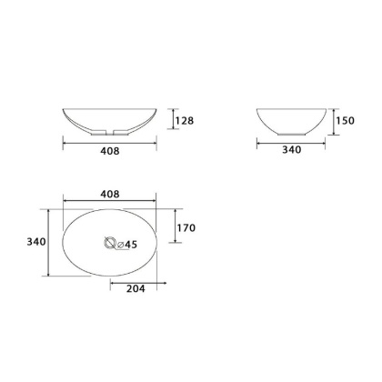 Умывальник Point Сатурн 41 PN43902 овальный, белый