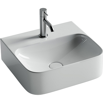 Умывальник AURA с 1 отверстием для смесителя, без перелива 430*390*135мм