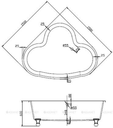 Акриловая ванна BELBAGNO BB07 Акриловая ванна BELBAGNO BB07