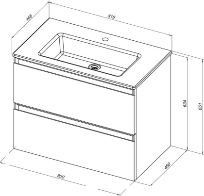 Тумба под раковину Allen Brau Eclipse 80 1.E1002.WM белый матовый