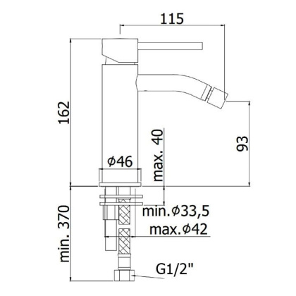 Смеситель для биде Paffoni Light LIG131CR