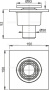 Сливной трап 150×150/50 мм прямой сток, решетка серая, гидрозатвор мокрый Сливной трап 150×150/50 мм прямой сток, решетка серая, гидрозатвор мокрый