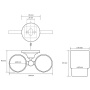 Двойной держатель зубных щеток, стаканы