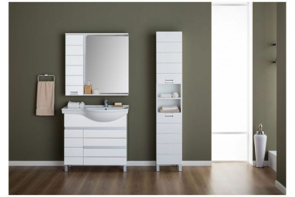 Шкаф-пенал для ванной Aquanet Доминика 35 белый