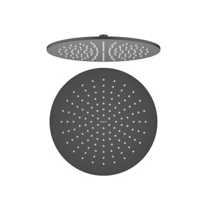 Круглый верхний душ  300*7 мм AQUATEK, матовый черный AQ2079MB 