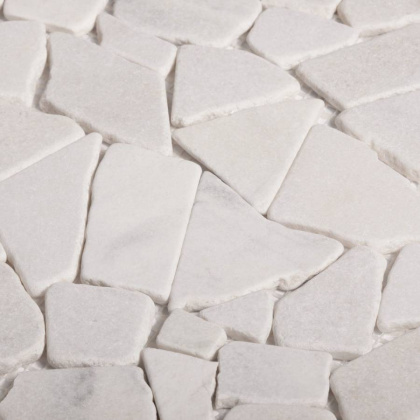 Мозаика, нат. мрамор, SPLIT WHITE MATT, Broken Мозаика, нат. мрамор, SPLIT WHITE MATT, Broken