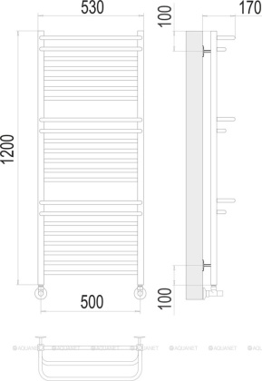 Полотенцесушитель Terminus Орион П22 500х1200  Полотенцесушитель Terminus Орион П22 500х1200