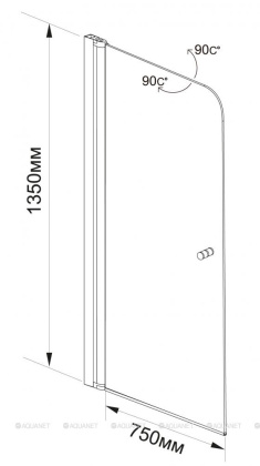 Шторка для ванны Aquanet Alfa 1 NF6211, прозрачное стекло