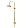 GOLF-CD-03/24-Bi Душевая стойка со смесителем, верхним и ручным душем Исполнение: Золото 24 карат, Ручки: Золото 24 карат 