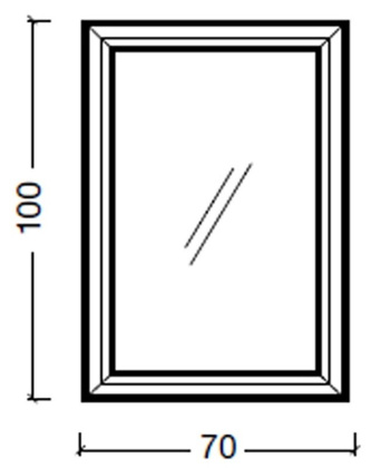 Зеркало Terso 700х1000 золото с подсветкой 556 Boheme