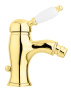 ELITE-BSM1-03/24-Nc Смеситель для биде однорычажный c донным клапаном, исполнение золото, ручка орех
