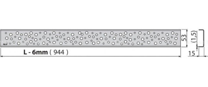 Решетка для водоотводящего желоба, нержавеющая сталь-мат