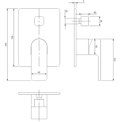 Смеситель для душа скрытого монтажа OMNIRES BARETTI BA7835CR (хром) Смеситель для душа скрытого монтажа OMNIRES BARETTI BA7835CR (хром)