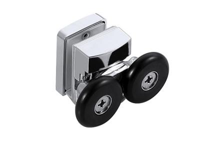 AQ ARI RO10020BL Душевой уголок 1/4 круга, двери раздвижные 1000x1000x2000, профиль черный, стекло прозрачное