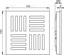 Решетка 143×143 мм, серый Решетка 143×143 мм, серый