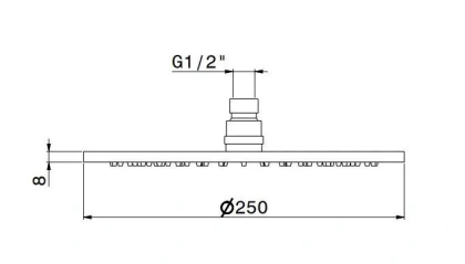 Круглая душевая лейка OLE, хром Круглая душевая лейка OLE, хром