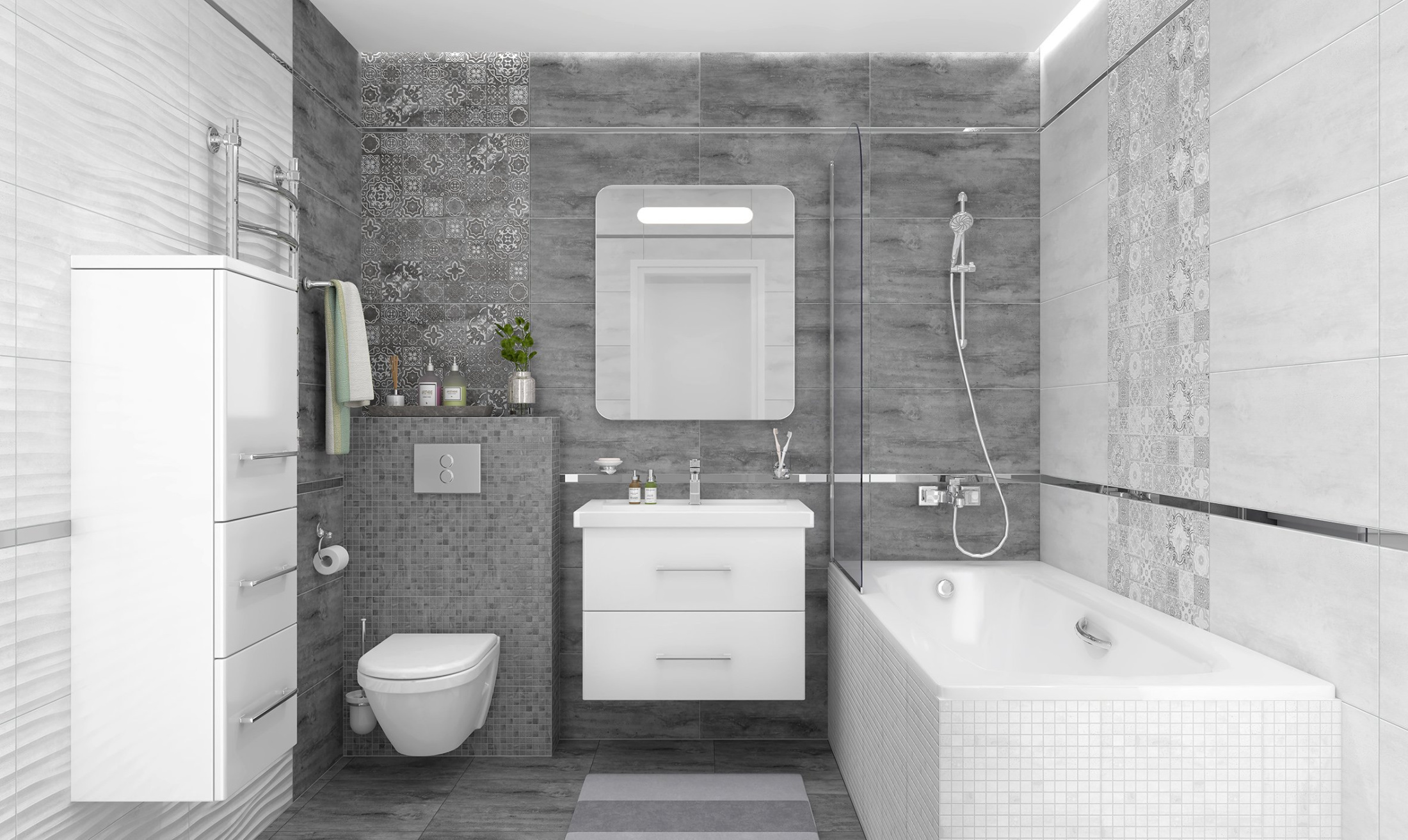 Керамогранит Concrete тёмно-серый 40х40 (11шт_1,76м2), м2