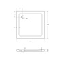 Поддон SMC CEZARES TRAY-M-A-90-35-W Поддон SMC CEZARES TRAY-M-A-90-35-W