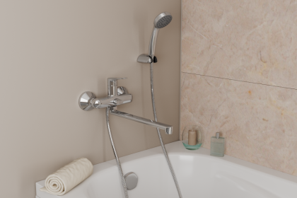 Смеситель для ванны с длинным поворотным изливом RUSH Crete (CR3535-51) Смеситель для ванны с длинным поворотным изливом RUSH Crete (CR3535-51)