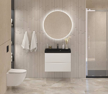 Тумба с раковиной подвесная BelBagno MARINO 60 Bianco Lucido, раковина белая Тумба с раковиной подвесная BelBagno MARINO 60 Bianco Lucido, раковина белая